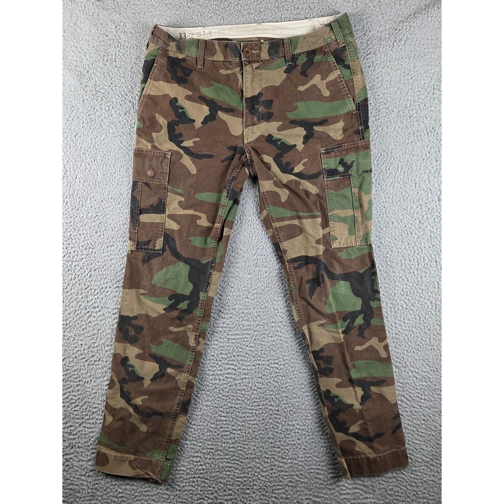 Polo Ralph Lauren Camo Cargo Trouser Pants Mens 33x28 Surplus Utility Military